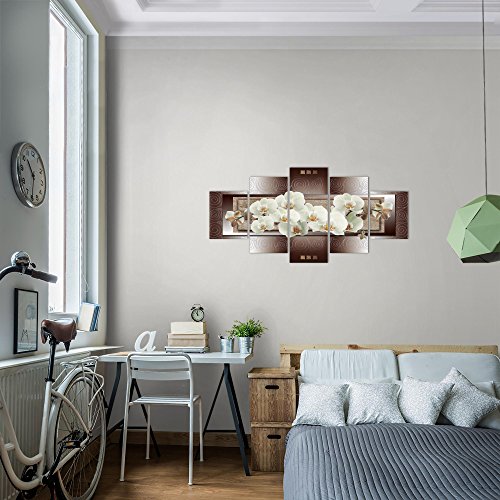 Orchidee Blumen Bild Kunstdruck auf Vlies-Leinwand B146
