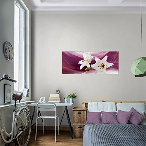 Lilie Blumen Bild Kunstdruck auf Vlies-Leinwand B234