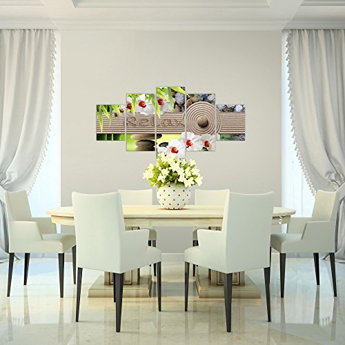 Feng Shui Orchidee Bild Kunstdruck auf Vlies-Leinwand F073