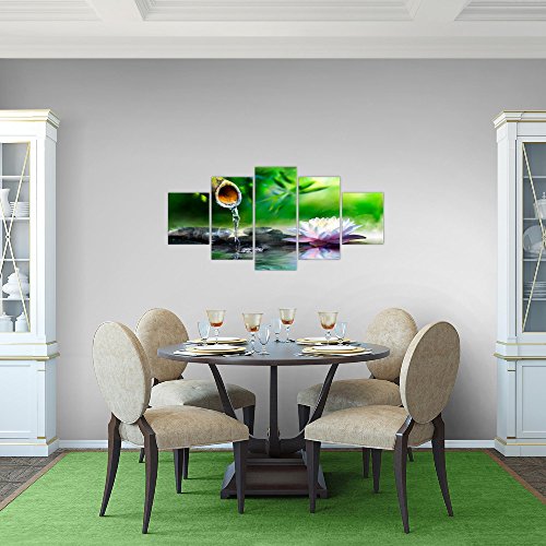 Lotusblume Blumen Bild Kunstdruck auf Vlies-Leinwand B334