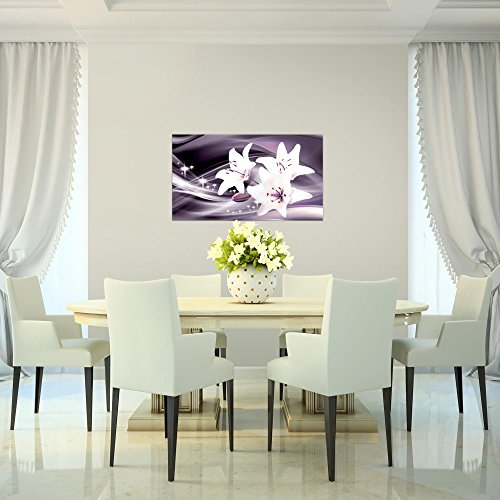 Lilie Blumen Bild Kunstdruck auf Vlies-Leinwand B262