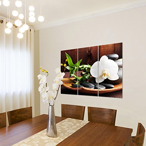 Feng Shui Orchidee Bild Kunstdruck auf Vlies-Leinwand F071
