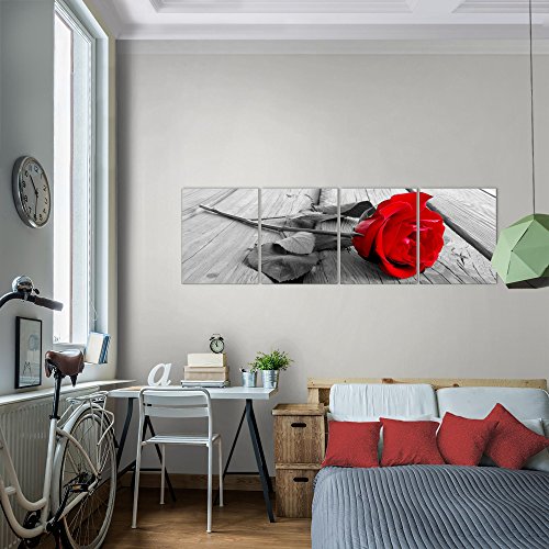 Rose Blumen Bild Kunstdruck auf Vlies-Leinwand B395