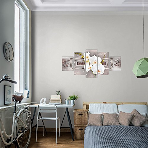 Orchidee Blumen Bild Kunstdruck auf Vlies-Leinwand B120