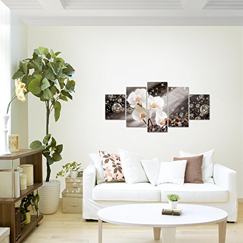 Orchidee Blumen Bild Kunstdruck auf Vlies-Leinwand B140