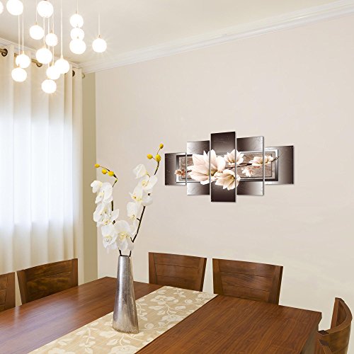 Magnolien Blumen Bild Kunstdruck auf Vlies-Leinwand B328