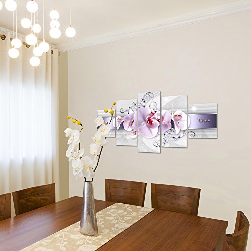 Orchidee Blumen Bild Kunstdruck auf Vlies-Leinwand B375