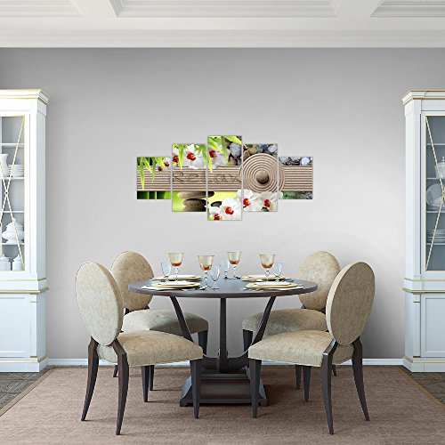 Feng Shui Orchidee Bild Kunstdruck auf Vlies-Leinwand F073