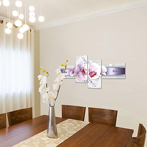 Orchidee Blumen Bild Kunstdruck auf Vlies-Leinwand B374