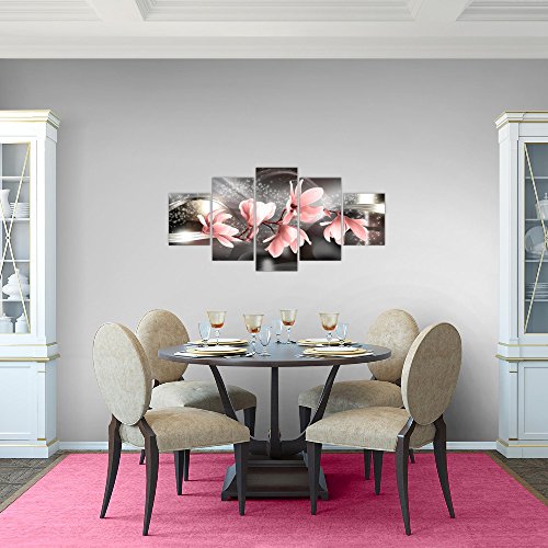 Magnolien Blumen Bild Kunstdruck auf Vlies-Leinwand B322