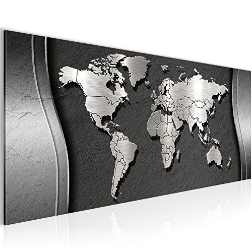 Weltkarte World Map Bild Kunstdruck auf Vlies-Leinwand W036