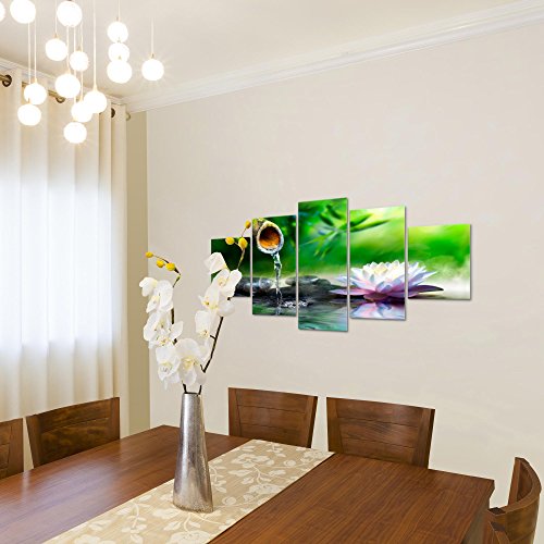 Lotusblume Blumen Bild Kunstdruck auf Vlies-Leinwand B334