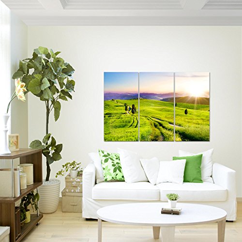 Sonnenaufgang Landschaft Bild Kunstdruck auf Vlies-Leinwand L048