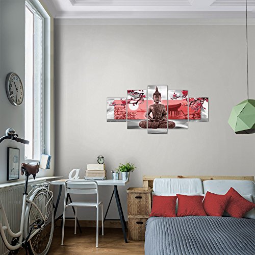 Buddha Feng Shui Bild Kunstdruck auf Vlies-Leinwand F037