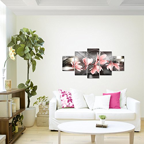 Magnolien Blumen Bild Kunstdruck auf Vlies-Leinwand B322