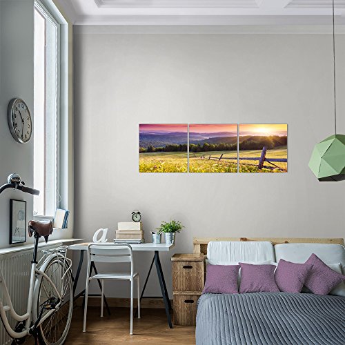 Sonnenaufgang Landschaft Bild Kunstdruck auf Vlies-Leinwand L044