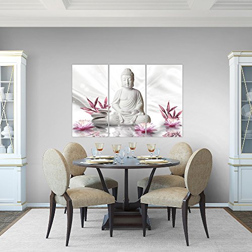 Buddha Feng Shui Bild Kunstdruck auf Vlies-Leinwand F063