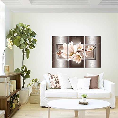 Magnolien Blumen Bild Kunstdruck auf Vlies-Leinwand B326