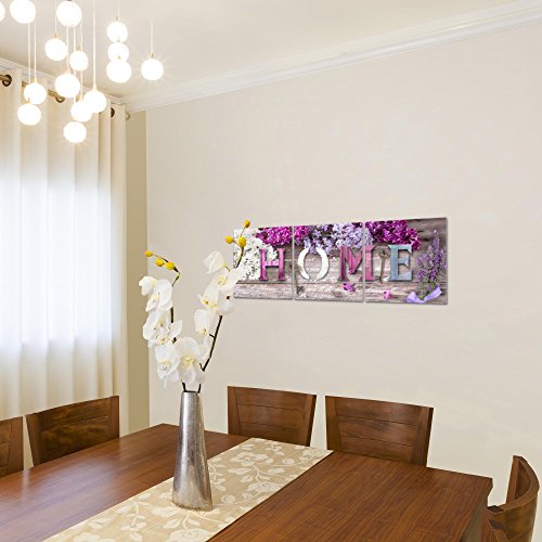 Home Flieder Bild Kunstdruck auf Vlies-Leinwand H006