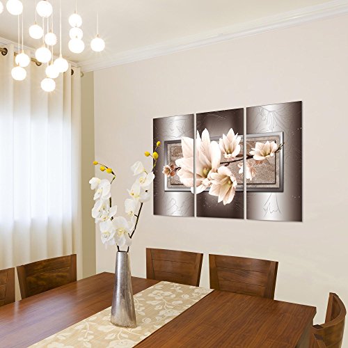 Magnolien Blumen Bild Kunstdruck auf Vlies-Leinwand B326