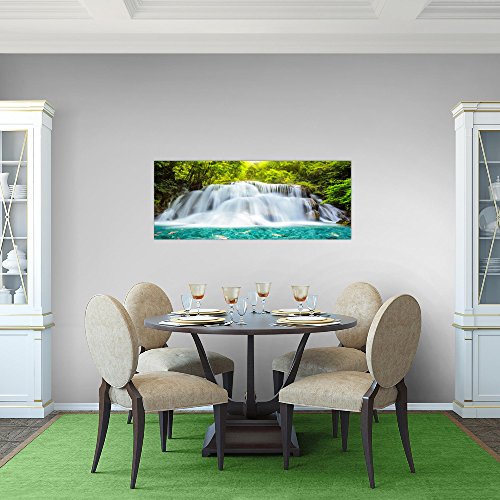 Wasserfall Landschaft Bild Kunstdruck auf Vlies-Leinwand L138