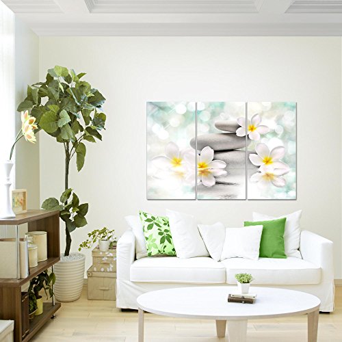 Feng Shui Blumen Bild Kunstdruck auf Vlies-Leinwand B481