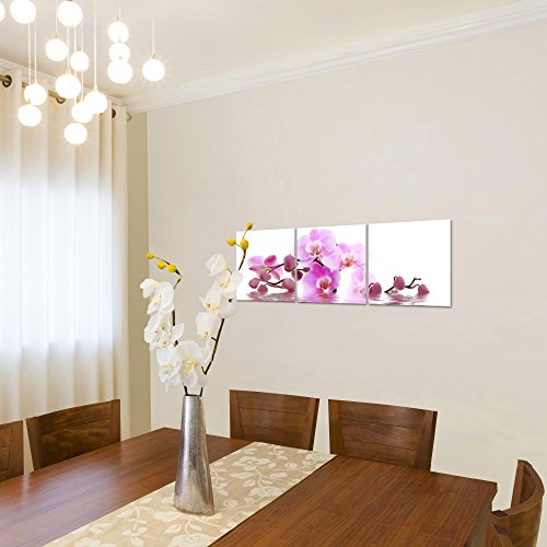 Orchidee Blumen Bild Kunstdruck auf Vlies-Leinwand B344