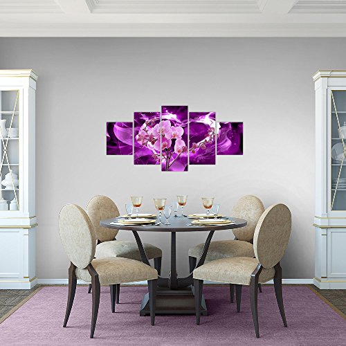 Orchidee Blumen Bild Kunstdruck auf Vlies-Leinwand B376
