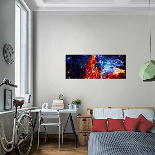 Feuer und Eis Figuren Bild Kunstdruck auf Vlies-Leinwand S046