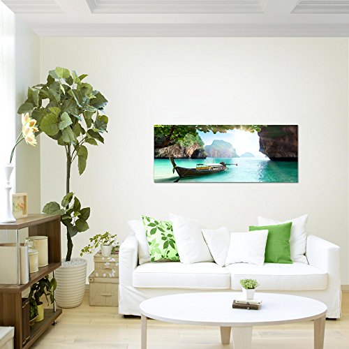 Meer Insel Landschaft Bild Kunstdruck auf Vlies-Leinwand L030