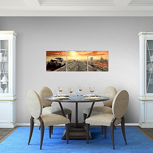 Route 66 Landschaft Bild Kunstdruck auf Vlies-Leinwand L181