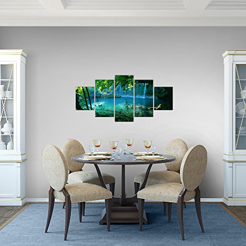 Wasserfall Landschaft Bild Kunstdruck auf Vlies-Leinwand L144