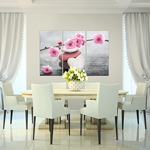 Feng Shui Blumen Bild Kunstdruck auf Vlies-Leinwand B475