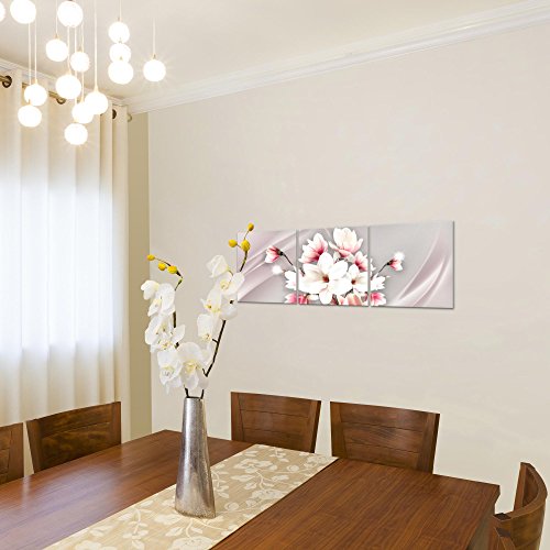 Magnolien Blumen Bild Kunstdruck auf Vlies-Leinwand B284