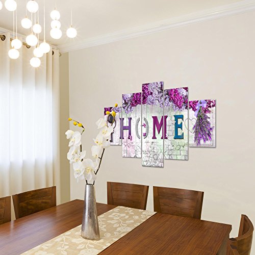 Home Flieder Bild Kunstdruck auf Vlies-Leinwand H009