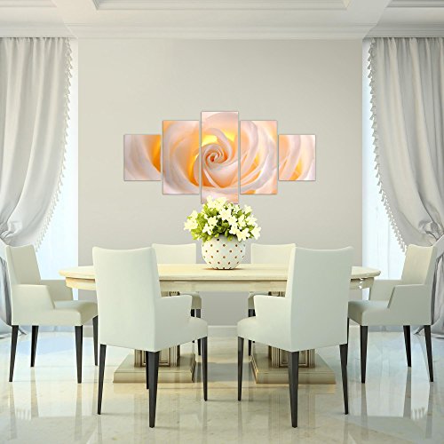 Rose Blumen Bild Kunstdruck auf Vlies-Leinwand B379