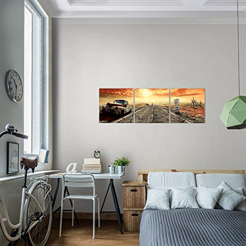 Route 66 Landschaft Bild Kunstdruck auf Vlies-Leinwand L181