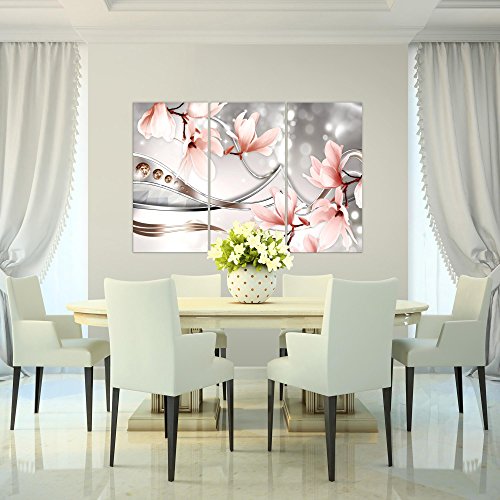 Magnolien Blumen Bild Kunstdruck auf Vlies-Leinwand B293