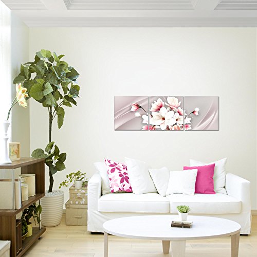 Magnolien Blumen Bild Kunstdruck auf Vlies-Leinwand B284