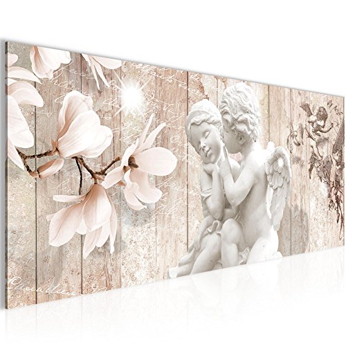 Engel Blumen Bild Kunstdruck auf Vlies-Leinwand B496