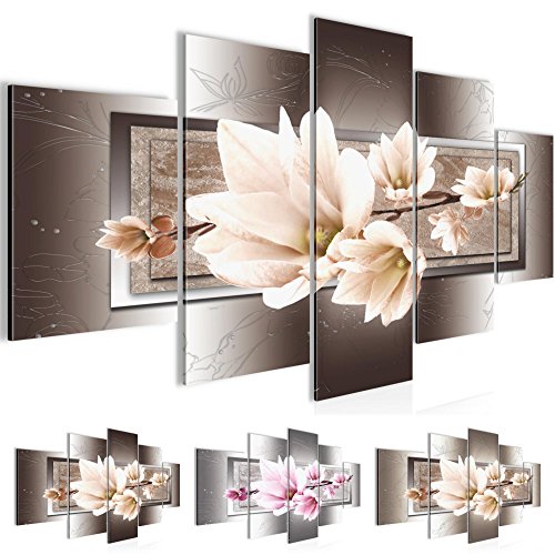 Magnolien Blumen Bild Kunstdruck auf Vlies-Leinwand B328