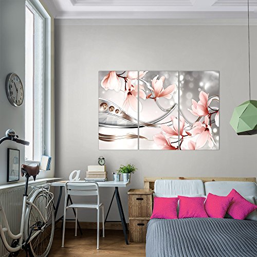 Magnolien Blumen Bild Kunstdruck auf Vlies-Leinwand B293