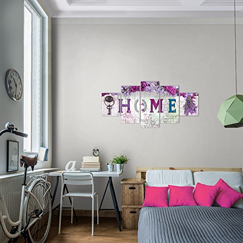 Home Flieder Bild Kunstdruck auf Vlies-Leinwand H007