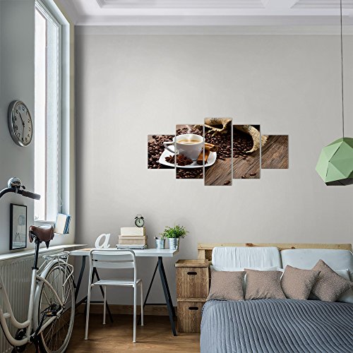 Kaffee Coffee Bild Kunstdruck auf Vlies-Leinwand S096