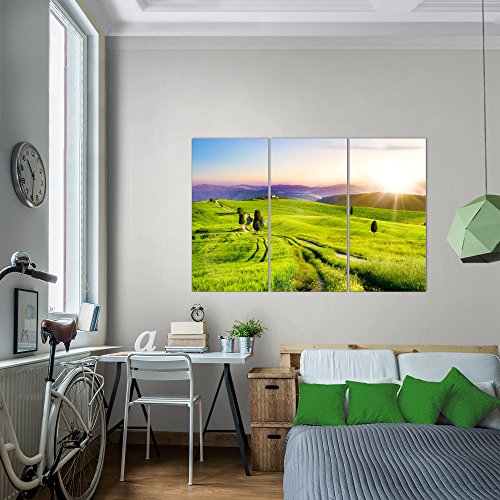Sonnenaufgang Landschaft Bild Kunstdruck auf Vlies-Leinwand L048