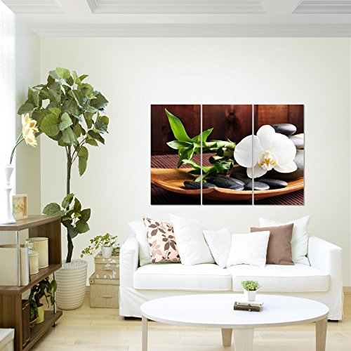 Feng Shui Orchidee Bild Kunstdruck auf Vlies-Leinwand F071