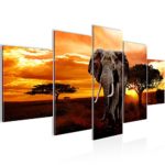 Afrika Elefant Bild Kunstdruck auf Vlies-Leinwand Af033