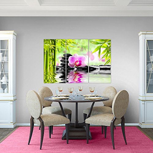 Feng Shui Orchidee Bild Kunstdruck auf Vlies-Leinwand F074