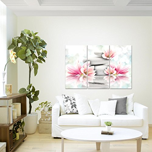 Magnolien Blumen Bild Kunstdruck auf Vlies-Leinwand B299