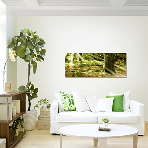 Wald Landschaft Bild Kunstdruck auf Vlies-Leinwand L089